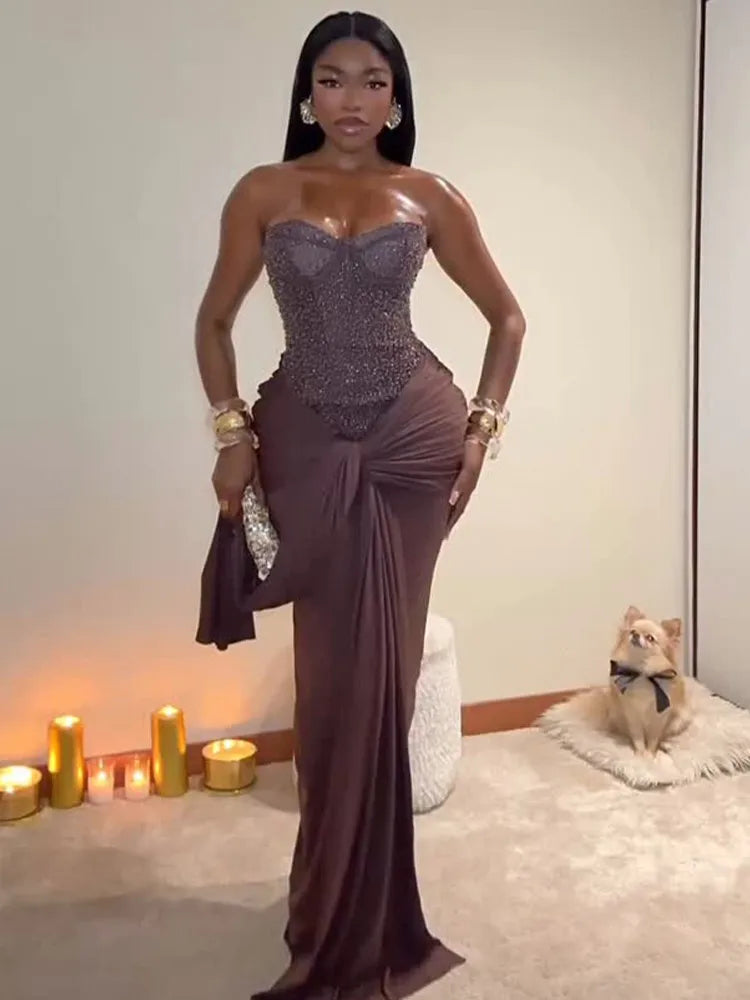 שמלת מקסי-ריף