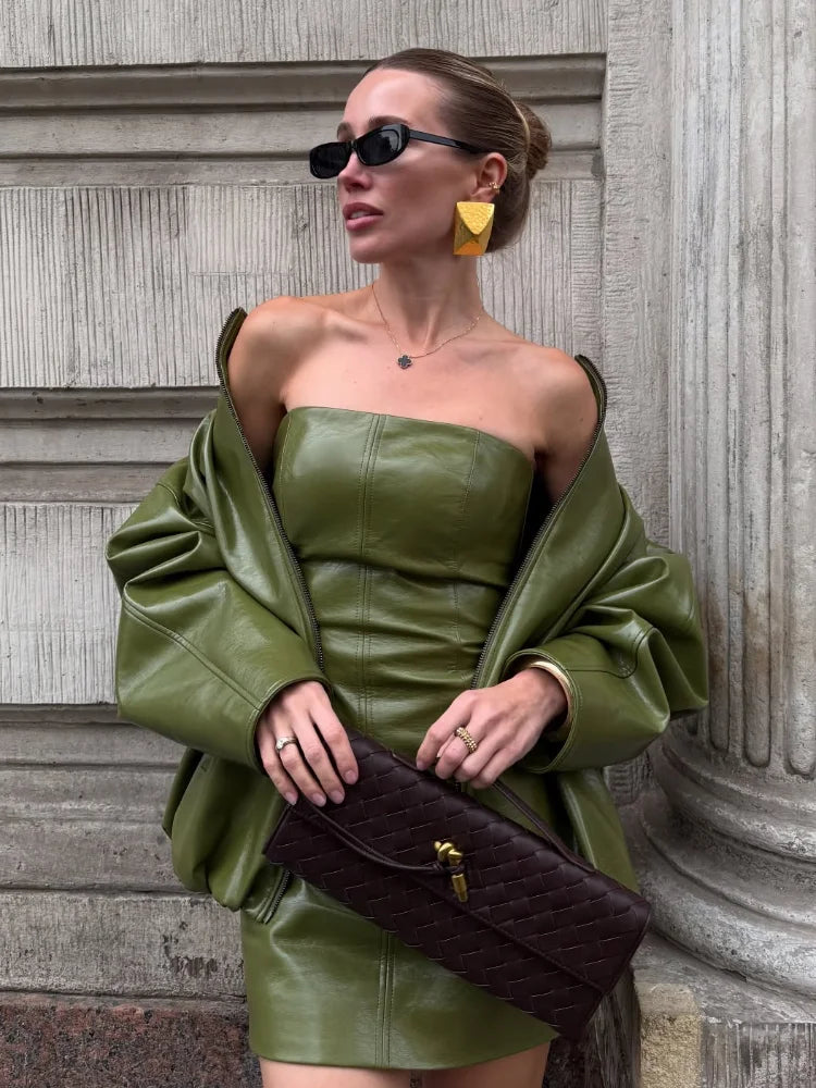 סט שמלה מיני וג'קט -אלכס