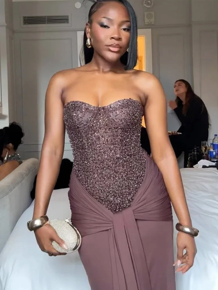 שמלת מקסי-ריף